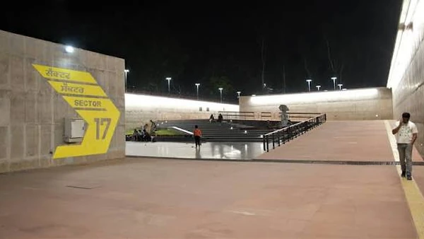 Open-air art gallery in the Sector 16/17 underpass, near Hotel The Black Gold Chandigarh