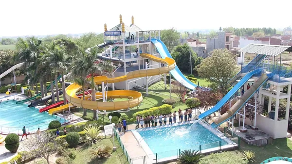 Water slides and wave pool at Fun City, Ramgarh — a family day trip from Hotel The Black Gold Chandigarh