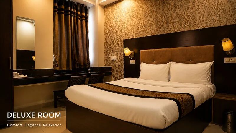 Deluxe Room at Hotel The Black Gold, a hotel near Panjab University (PU) Chandigarh